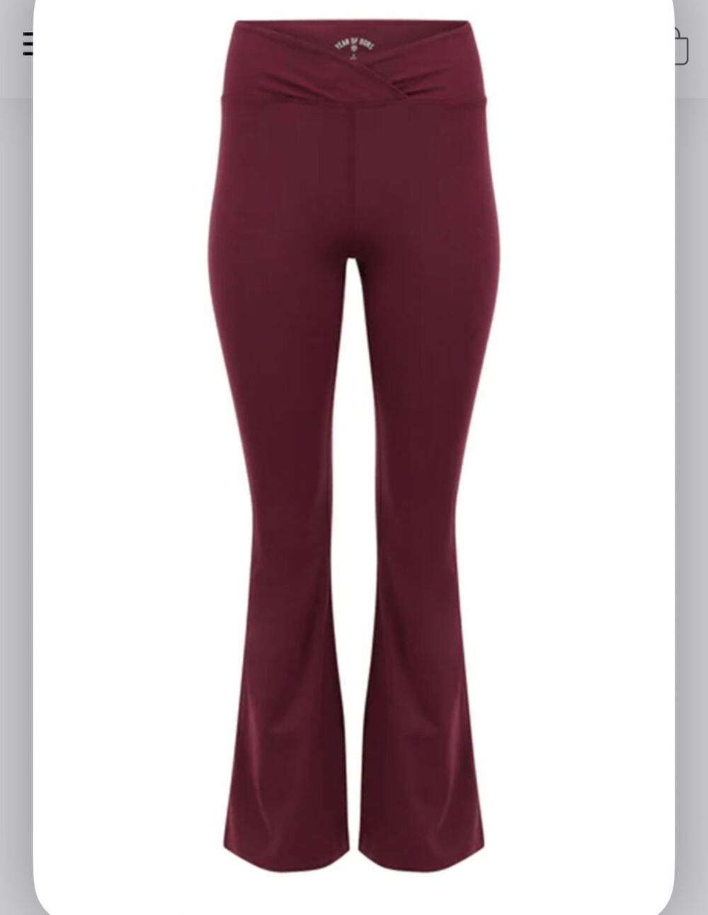 Year of Ours Leggings Womens Medium Dark Cherry Veronica Flare Yoga Athleisure
